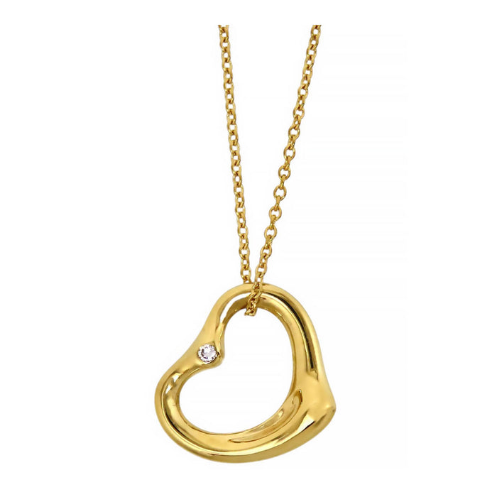 TIFFANY&Co. 
Open Heart Diamond Necklace