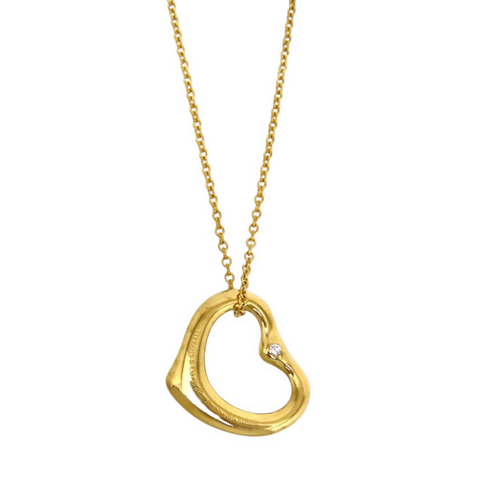 TIFFANY&Co. 
Open Heart Diamond Necklace