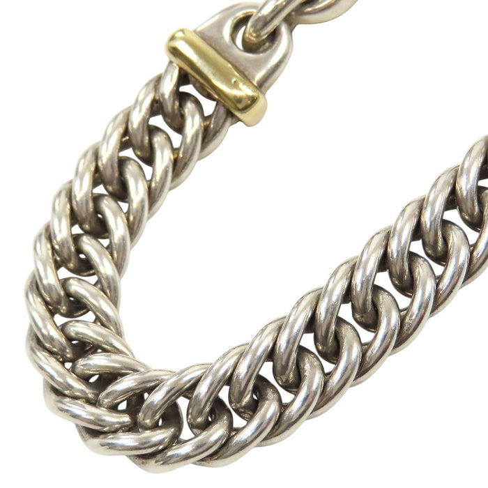 TIFFANY&Co. 
TIFFANY ヴィンテージ 喜平 カーブ シルバー イエローゴールド 
コンビ ロープ チェーン ネックレス