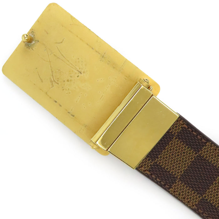 LOUIS VUITTON 
LV ロゴ レザー リバーシブル ゴールドカラー金具 
ダミエ サンチュール アヴァントゥール ベルト