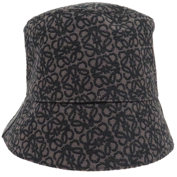 LOEWE 
Cappello a secchiello reversibile in cotone con logo e motivo anagramma