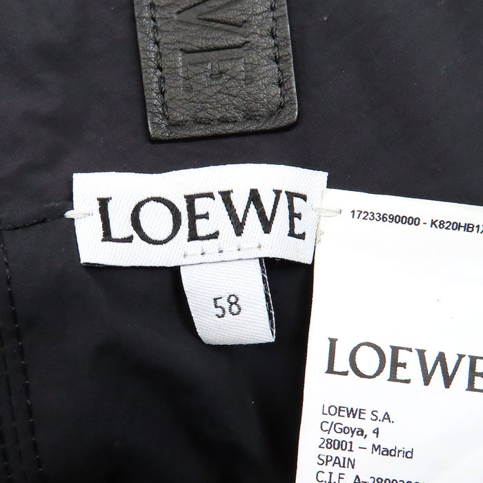 LOEWE 
Cappello a secchiello reversibile in cotone con logo e motivo anagramma
