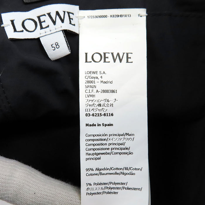 LOEWE 
Cappello a secchiello reversibile in cotone con logo e motivo anagramma
