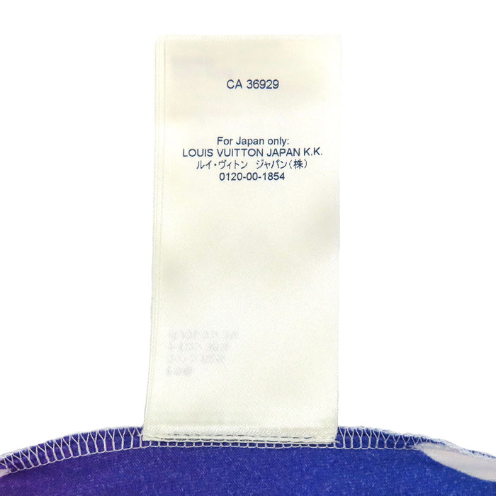 LOUIS VUITTON 
T-shirt en coton à motif LV dégradé 
Monogramme Sunset inversé