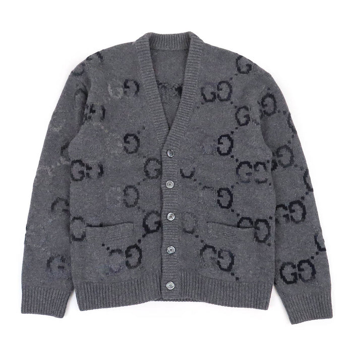GUCCI 
ニット ロング 
GG インターシャ ウール カーディガン