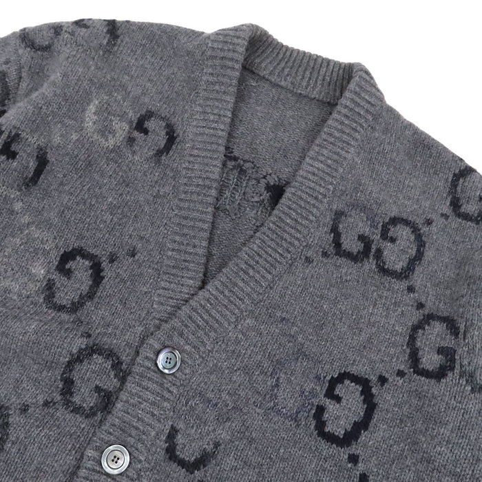 GUCCI 
ニット ロング 
GG インターシャ ウール カーディガン