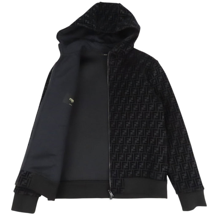 FENDI  
FF Logo Velvet Double Zip Hoodie  
Zucca Pattern Zip-Up Parka