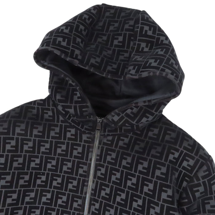 FENDI  
FF Logo Velvet Double Zip Hoodie  
Zucca Pattern Zip-Up Parka