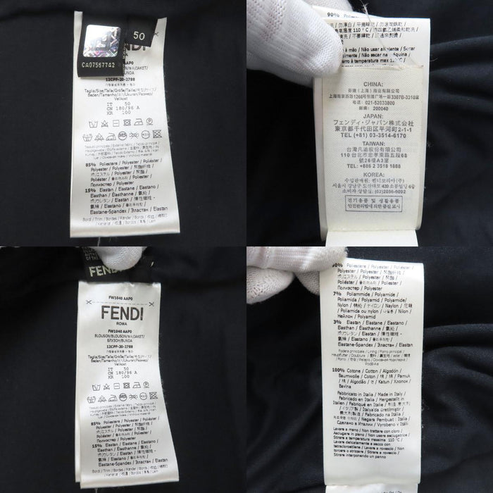 FENDI  
FF Logo Velvet Double Zip Hoodie  
Zucca Pattern Zip-Up Parka