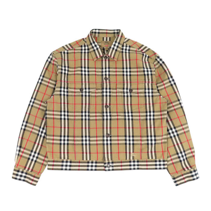 Supreme 
×Burberry 22SS Denim Trucker Jacket Nova Check 
Burberry Collaboration Denim Trucker Jacket