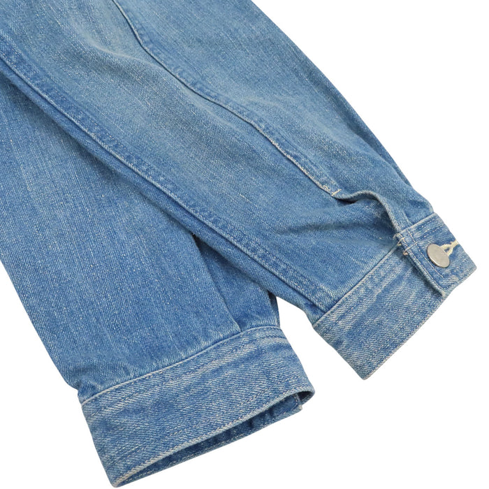 25SS AURALEE SELVEDGE FADED LIGHT DENIM BLOUSON Logo Button 
Auralee Selvedge Faded Light Denim Blouson