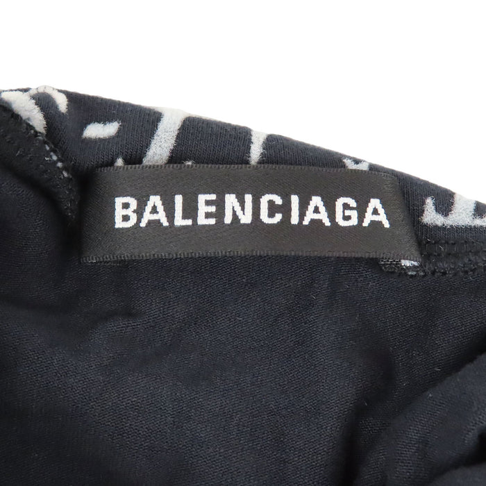 BALENCIAGA  
T-shirt à motif intégral  
Col montant logo manches longues cut and sew