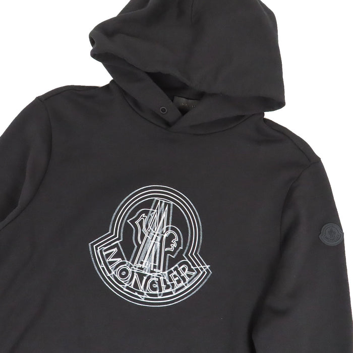 MONCLER 
Sweat à capuche 2024 avec logo en caoutchouc 
Sweat à capuche imprimé logo