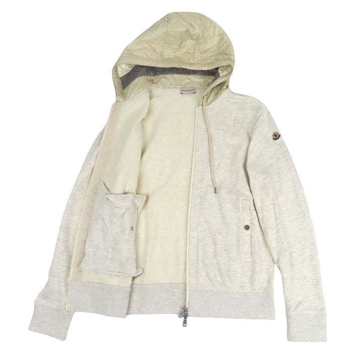 MONCLER  
Sleeve Logo Panel Double Zip Sweat Hoodie Cotton  
MAGLIA CARDIGAN Maglia Zip-Up Parka