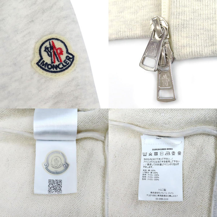MONCLER  
Sleeve Logo Panel Double Zip Sweat Hoodie Cotton  
MAGLIA CARDIGAN Maglia Zip-Up Parka