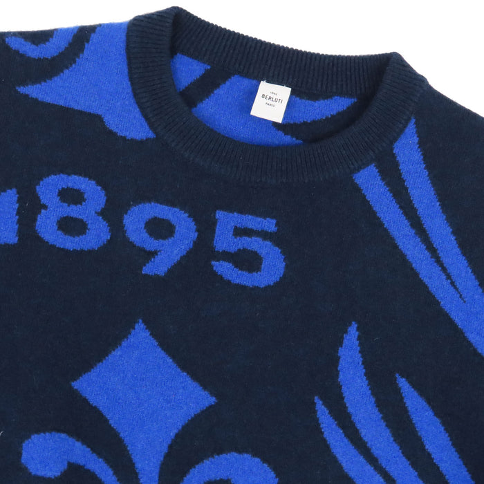 Berluti  
Pull  
Maille en cachemire à motif intégral