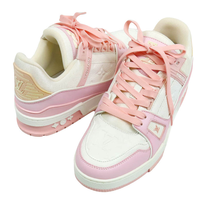 LOUIS VUITTON  
Logo Leather 2022 Model Lace-Up  
LV Trainer Sneakers  
Monogram