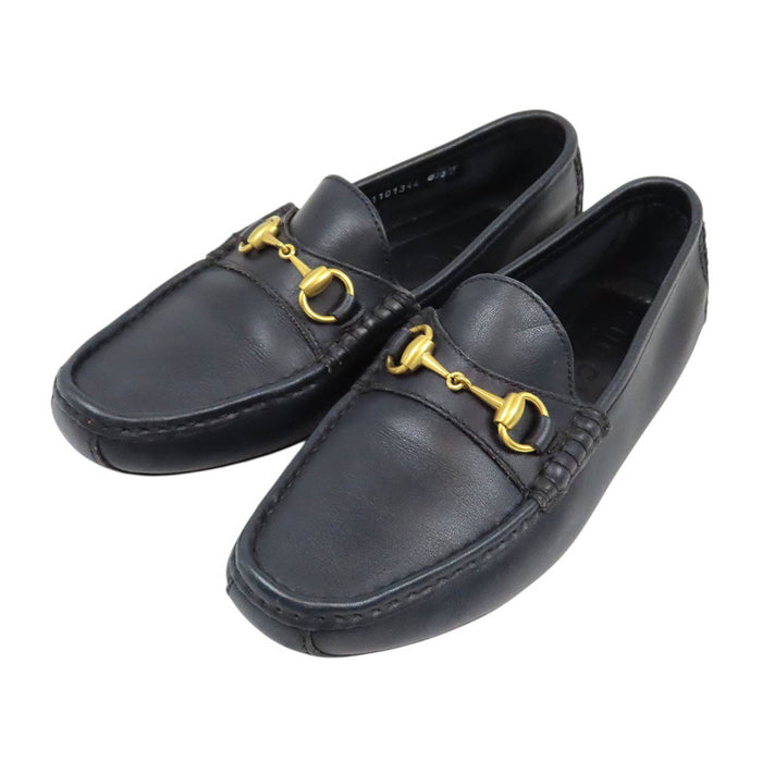 GUCCI
Chaussures de conduite en cuir avec ferrures dorées et mors de cheval