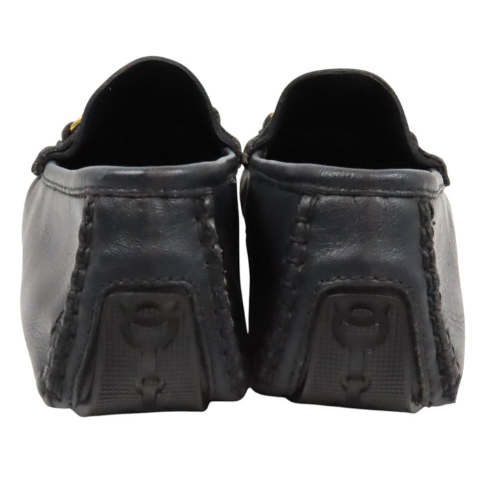 GUCCI
Chaussures de conduite en cuir avec ferrures dorées et mors de cheval