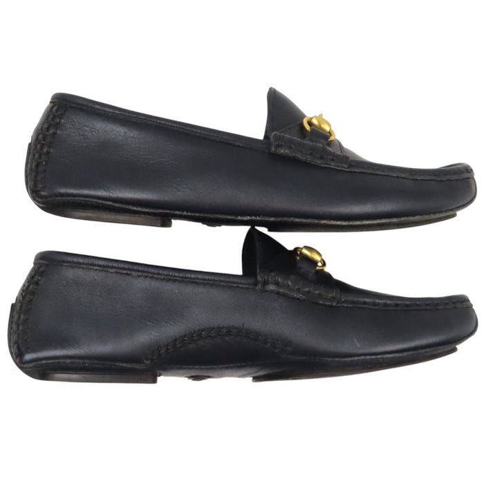 GUCCI
Chaussures de conduite en cuir avec ferrures dorées et mors de cheval
