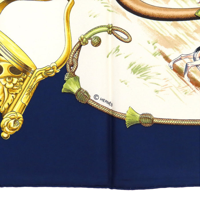 HERMES  
大方巾 絲巾  
Carré 90 Pampa 盤馬 絲巾