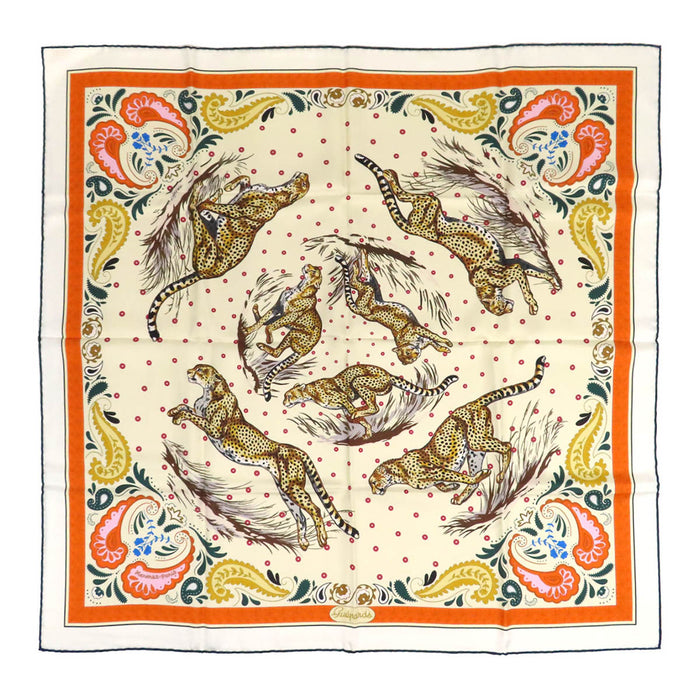 HERMES
Foulard grande in seta con logo
Carré 90 doppio lato ghepardo bandana sciarpa
Bandana Guepards