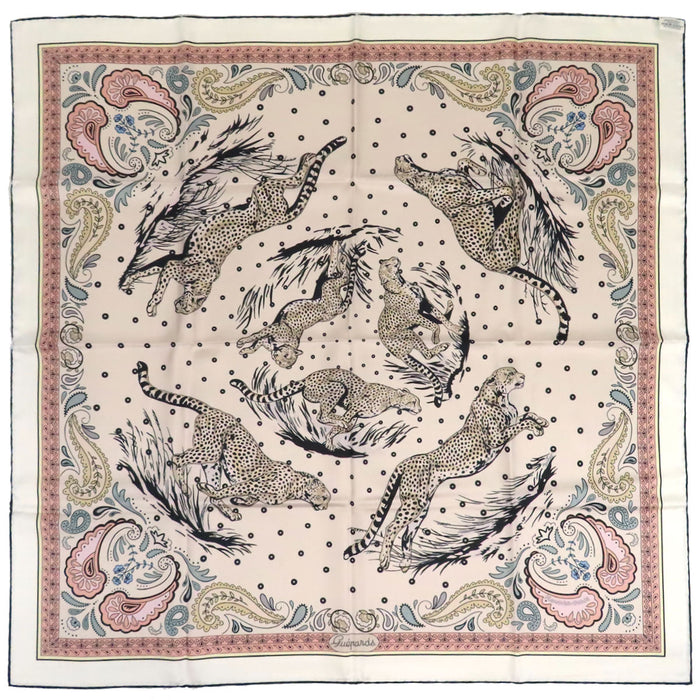 HERMES
Foulard grande in seta con logo
Carré 90 doppio lato ghepardo bandana sciarpa
Bandana Guepards