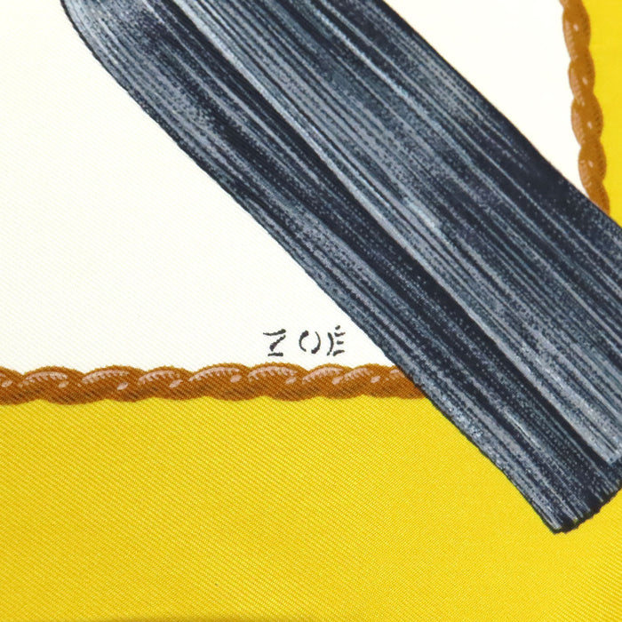 HERMES  
Grand foulard en soie  
Carré 90 SAMOURAI 侍 foulard