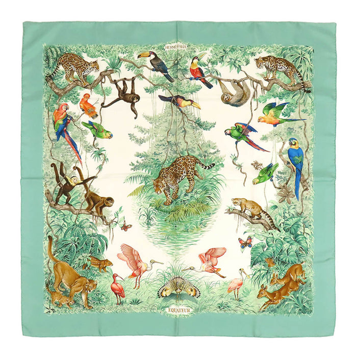 HERMES  
Silk Large Square Animal  
Carré 90 EQUATEUR Equator