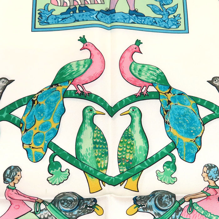 HERMES 
Foulard grand format en soie 
Carré 90 EARLY AMERICA Ancienne Amérique classique Foulard