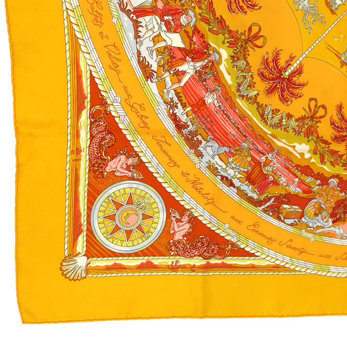 HERMES 
Sciarpa grande in seta 
Carré 90 PER ASTRA AD ASTRA Attraverso le difficoltà verso il cielo Scarf