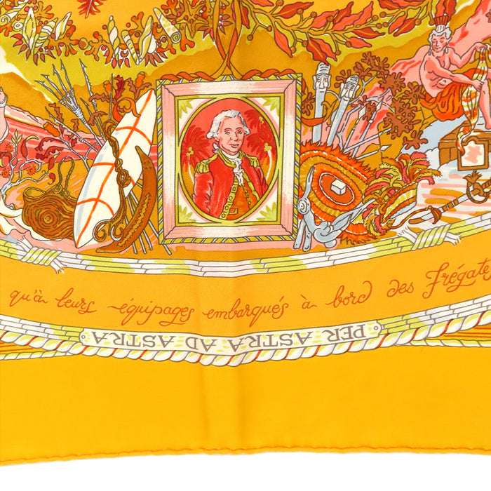 HERMES 
Sciarpa grande in seta 
Carré 90 PER ASTRA AD ASTRA Attraverso le difficoltà verso il cielo Scarf