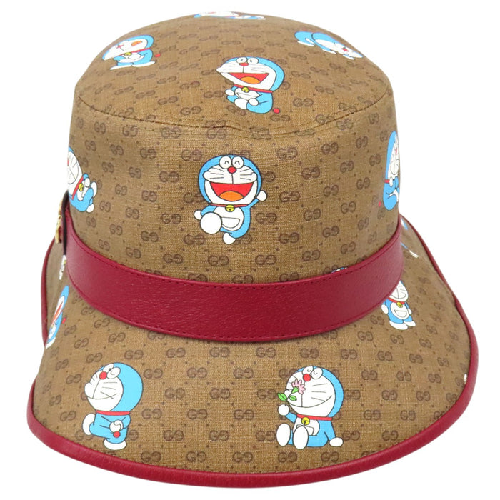 GUCCI  
全圖案皮革棉質微型GG  
哆啦A夢聯名迷你GG Supreme水桶帽