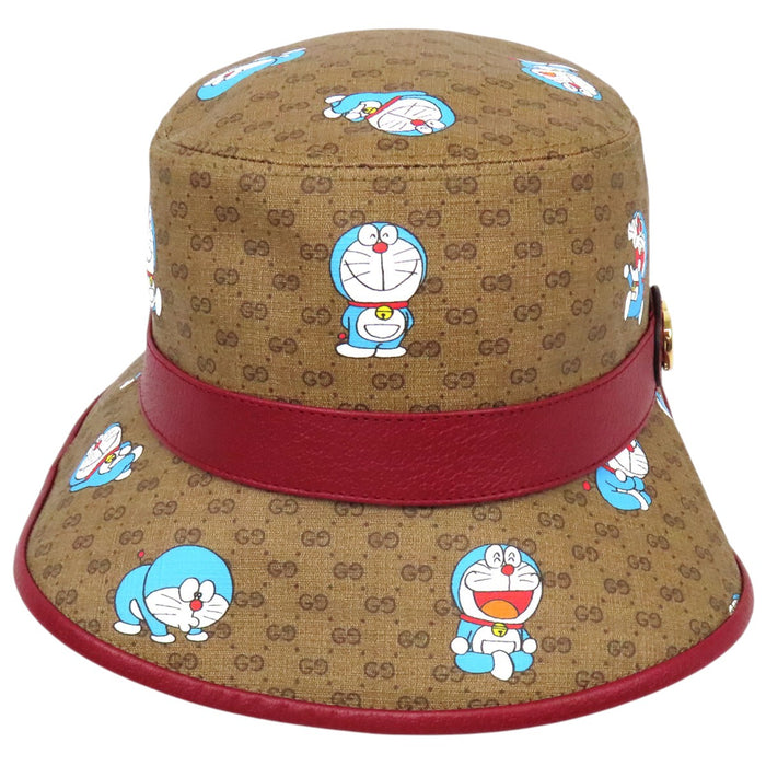 GUCCI  
全圖案皮革棉質微型GG  
哆啦A夢聯名迷你GG Supreme水桶帽