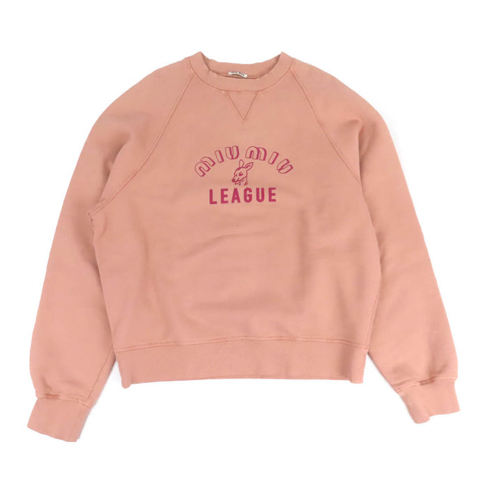 MIUMIU  
Sweat en coton oversize à logo arc  
Sweat à logo LEAGUE doublé en polaire