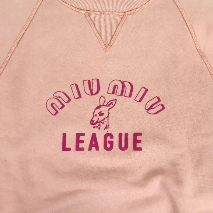 MIUMIU  
Sweat en coton oversize à logo arc  
Sweat à logo LEAGUE doublé en polaire