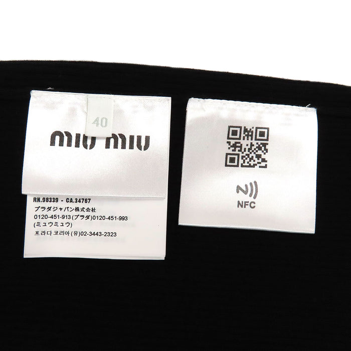 MIUMIU  
2022  
Robe sans manches à logo côtelé