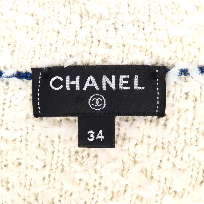 CHANEL  
COCO CC 可可鈕扣 DEAUVILLE BIARRITZ VENISE 棉混紡 V領  
可可標誌 31 RUE CAMBON 開襟衫
