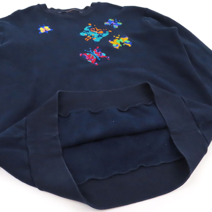 LOUIS VUITTON 
LV 刺繍 スウェット ヴァージルアブロー 
バタフライ エンブロイダリー トレーナー