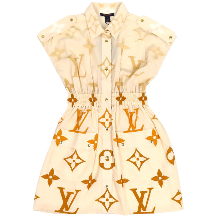 LOUIS VUITTON 
LV シルク 
モノグラム オンブレ シャツドレス