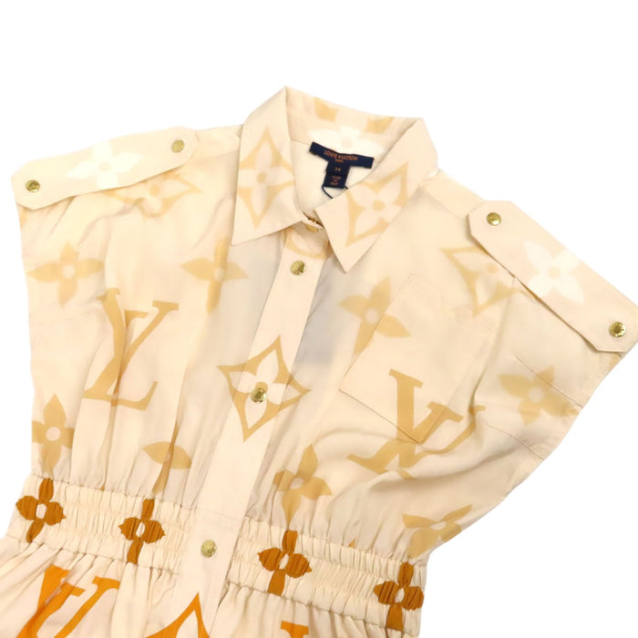 LOUIS VUITTON 
LV シルク 
モノグラム オンブレ シャツドレス