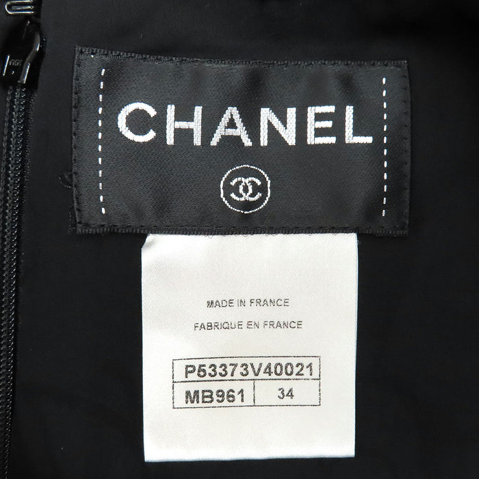 CHANEL 
COCO CC ココボタン 
ココマーク ラメ ツイード ノースリーブ ワンピース