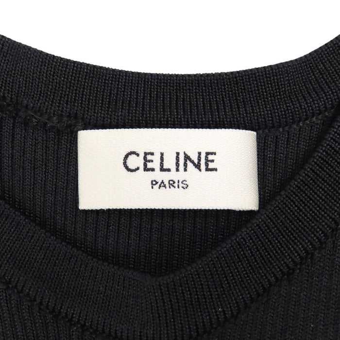 CELINE 
ロゴ 
トリオンフ ストレッチ リブ ノースリーブ ワンピース