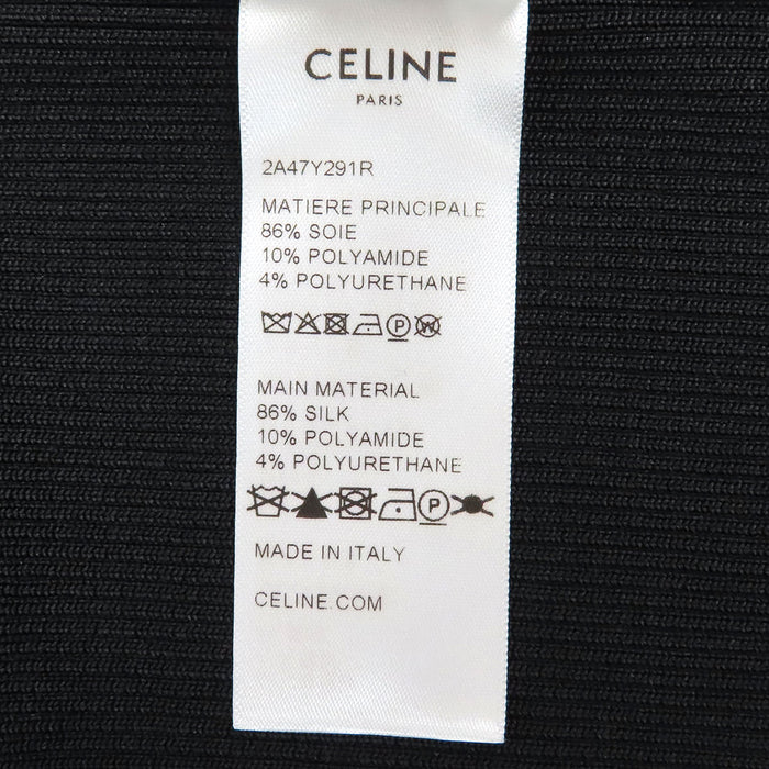 CELINE 
ロゴ 
トリオンフ ストレッチ リブ ノースリーブ ワンピース