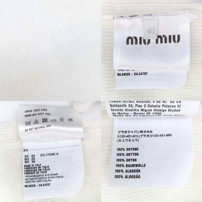 MIUMIU
Coton manches mi-longues
Col roulé à logo en maille côtelée