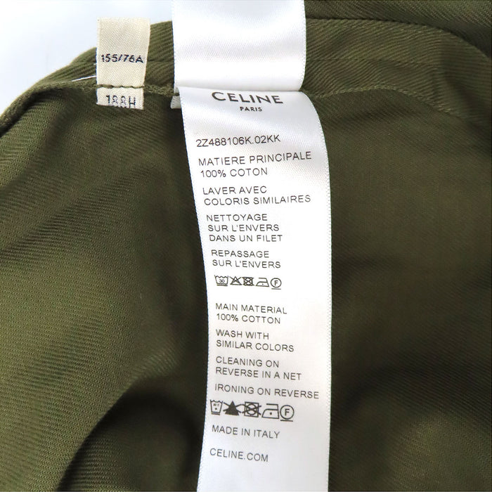 CELINE
Abito camicia militare in cotone con bottoni logo Triomphe e tasche
