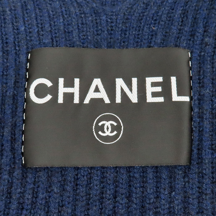 CHANEL 
COCO CC 08C ロゴ パッチ 
ココマーク カシミヤ ニット ワンピース