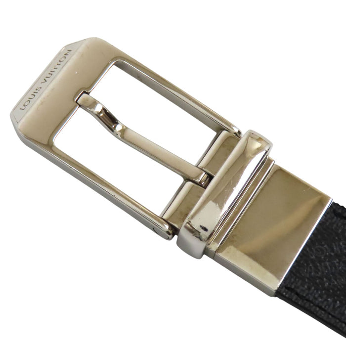 LOUIS VUITTON 
LV ロゴ レザー シルバーカラーメタル 
シアトル ダミエグラフィット ベルト 30MM