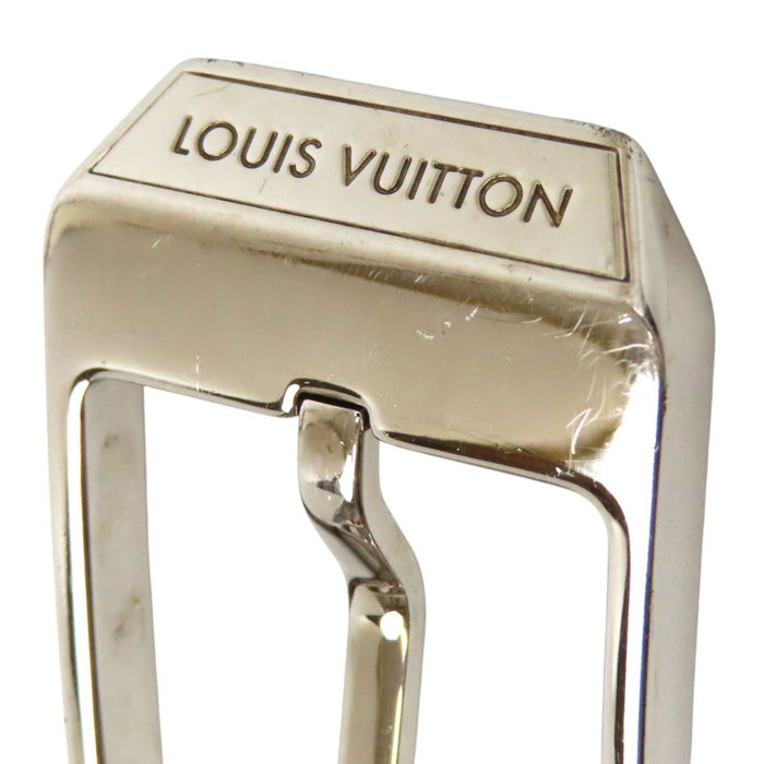 LOUIS VUITTON 
LV ロゴ レザー シルバーカラーメタル 
シアトル ダミエグラフィット ベルト 30MM