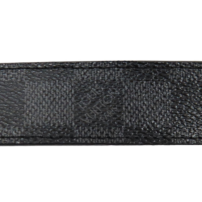 LOUIS VUITTON 
LV ロゴ レザー シルバーカラーメタル 
シアトル ダミエグラフィット ベルト 30MM